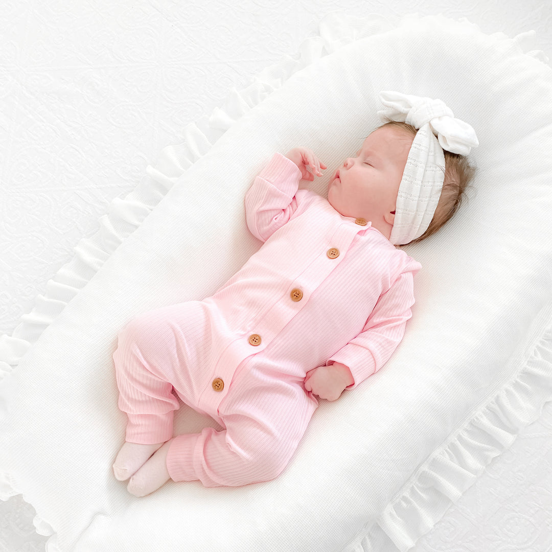 baby long sleeve pink romper