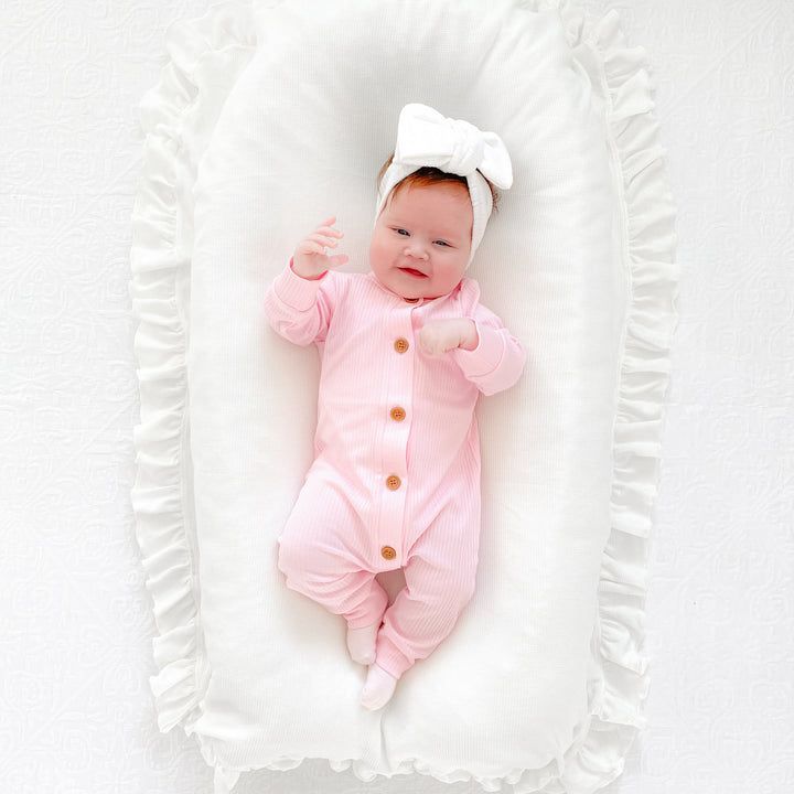 baby long sleeve pink romper