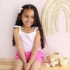 Cozy Vintage Tie-Up Singlet & Shorts Set - Pink Lemonade