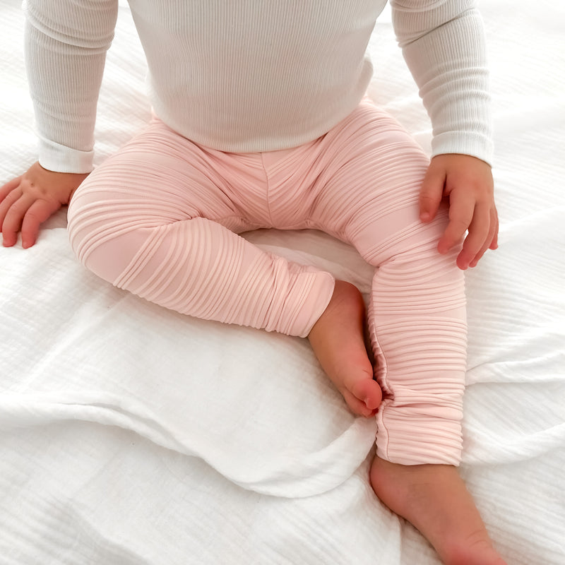 Ribbed Leggings - Baby Pink