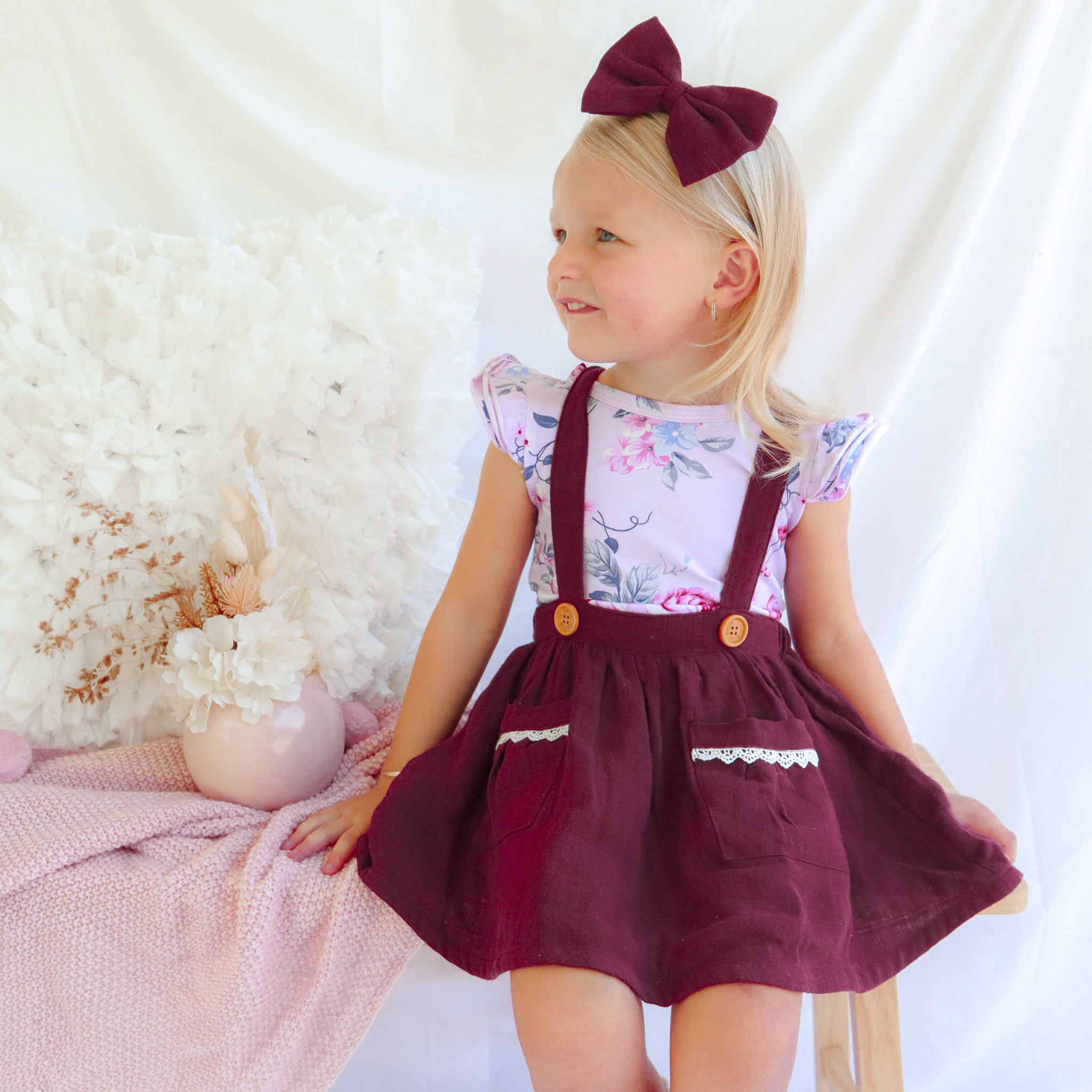 Toddler Baby Girl Linen Suspender Skirt Set Long | Ubuy Zambia