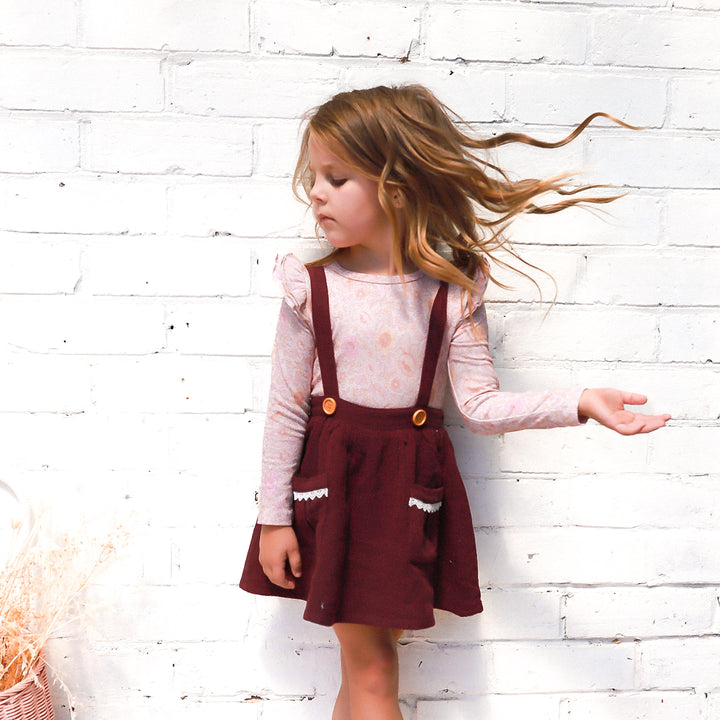 Muslin Suspender Skirt - Port