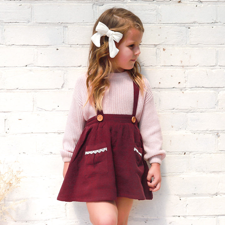 Muslin Suspender Skirt - Port