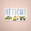 Acrylic Puzzle - Personalised Name - Truck Theme