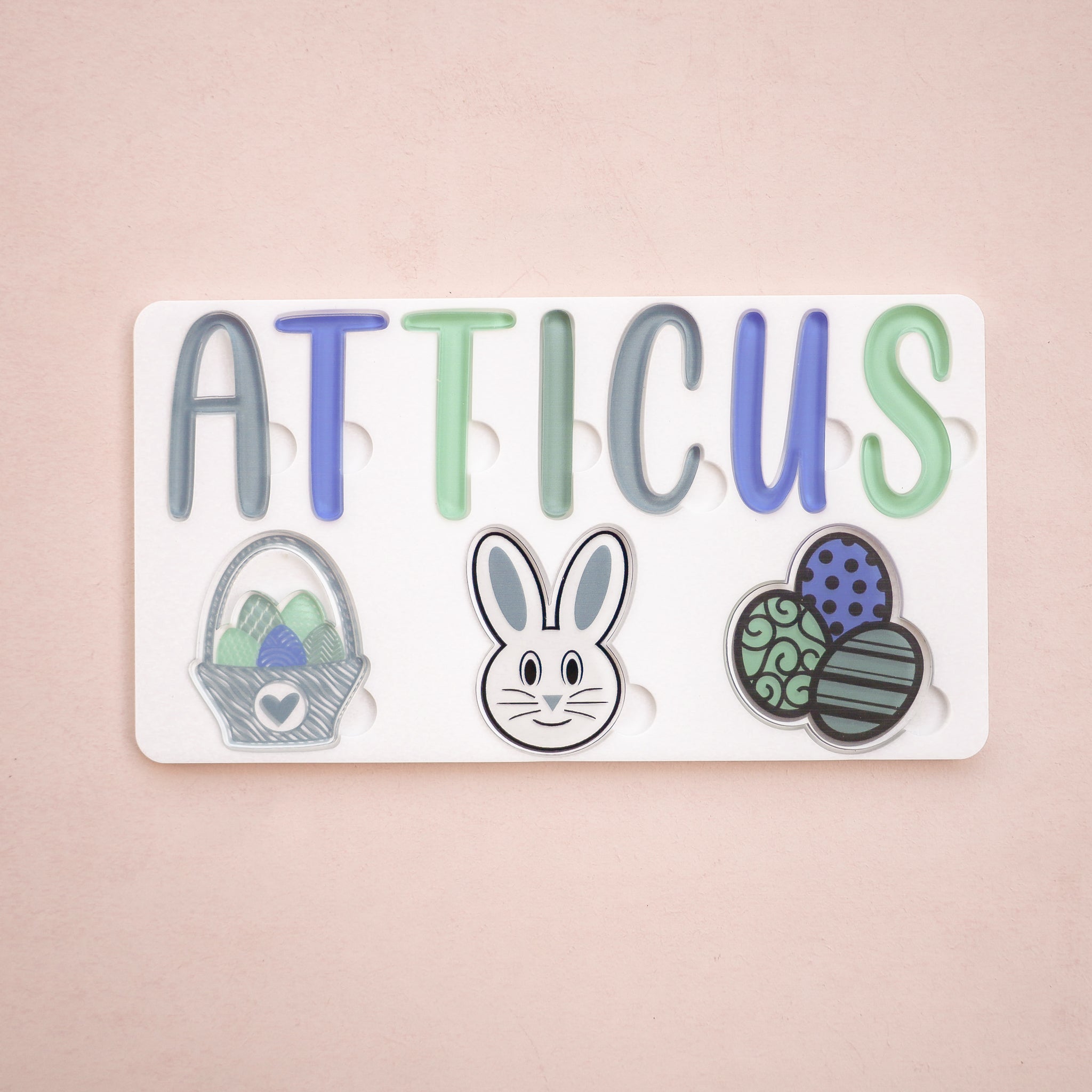 Acrylic Puzzle - Personalised Name - Easter Theme