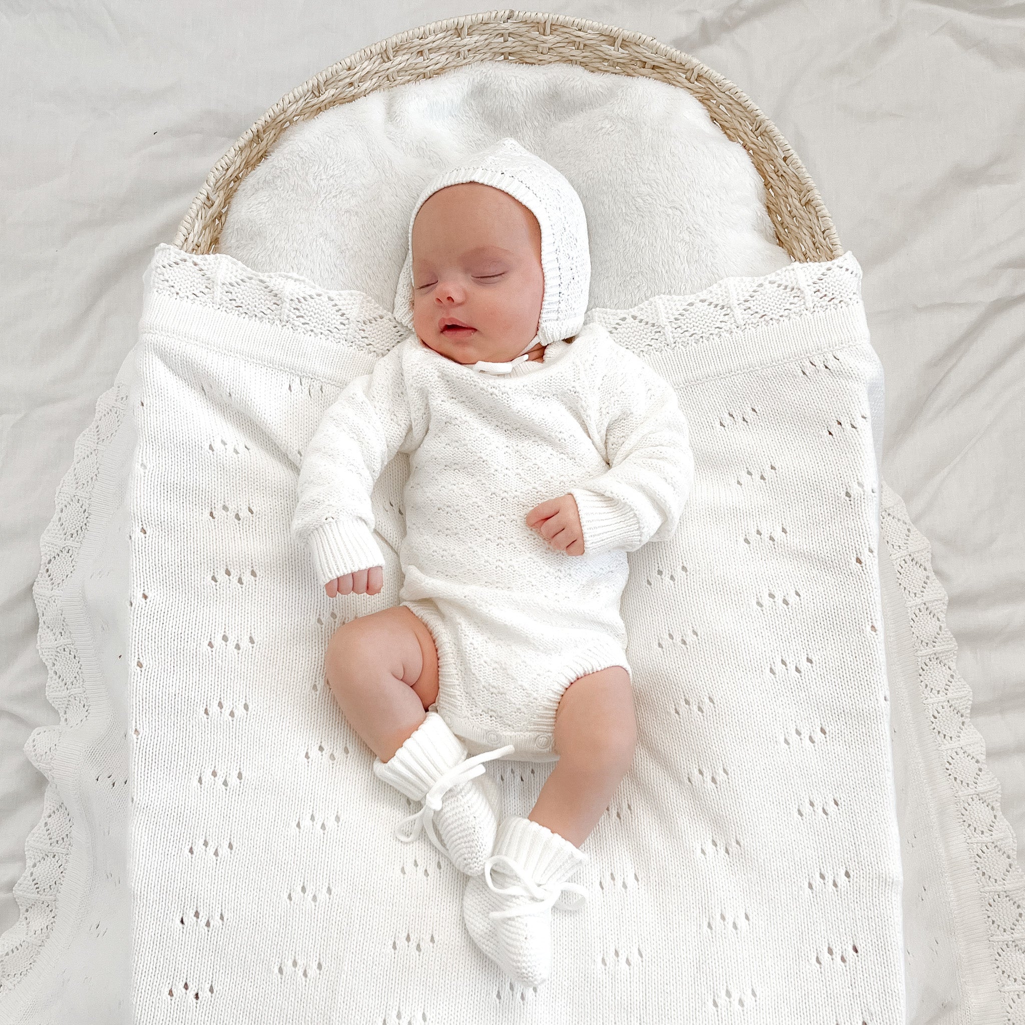 Knitted Booties - Marshmallow