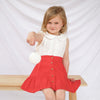 Ruffle Button Skirt - Red Noella
