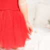 Tie Up Waffle Tutu Dress - Red