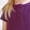 Cozy Basic SS Dress - Regal Purple