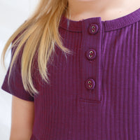 Cozy Basic SS Dress - Regal Purple