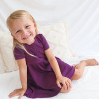 Cozy Basic SS Dress - Regal Purple