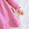 Muslin Ruffle Dress - Rose Mist