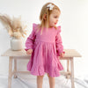 Muslin Ruffle Dress - Rose Mist