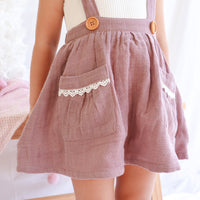 Muslin Suspender Skirt - Rose Taupe