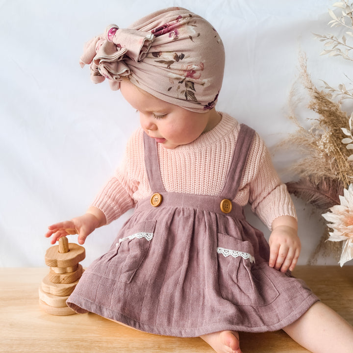 Muslin Suspender Skirt - Rose Taupe