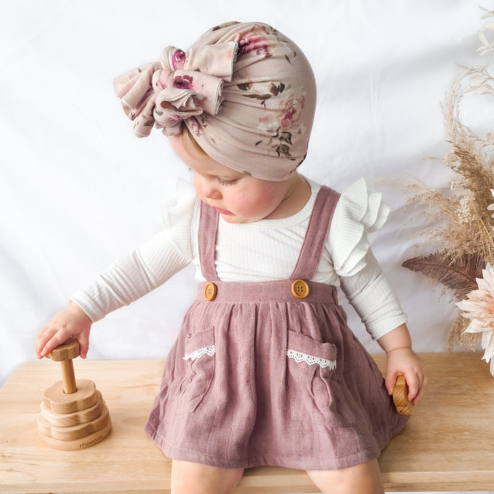 Muslin Suspender Skirt - Rose Taupe