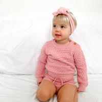 Bubble Knit Bloomers - Rosewater