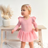 Cozy LS Tutu Dress - Rosewater