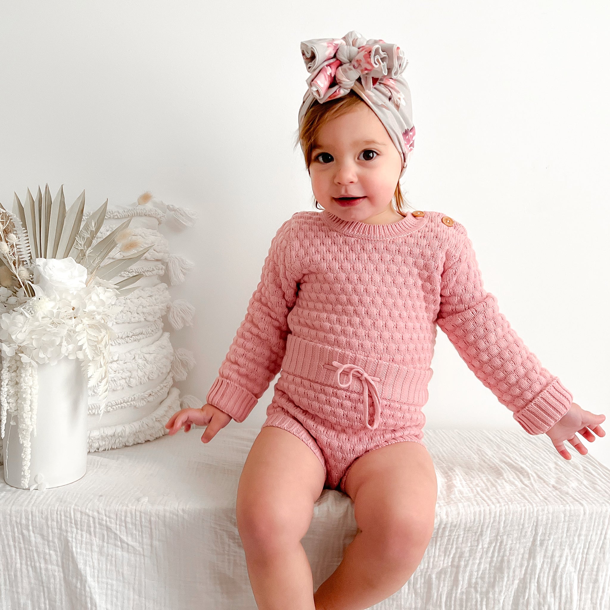 Bubble Knit Bloomers - Rosewater