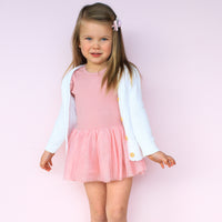Cozy LS Tutu Dress - Rosewater