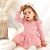 Cozy LS Tutu Dress - Rosewater