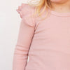 Cozy Long Sleeve Flutter - Rosewood