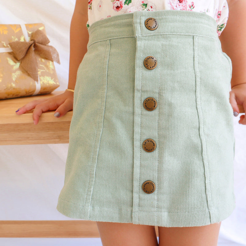 Cord Skirt - Sage
