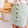 Cord Skirt - Sage