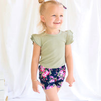 Cozy Short Sleeve Flutter - Sage