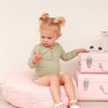 Cozy Long Sleeve Bodysuit/Top - Sage