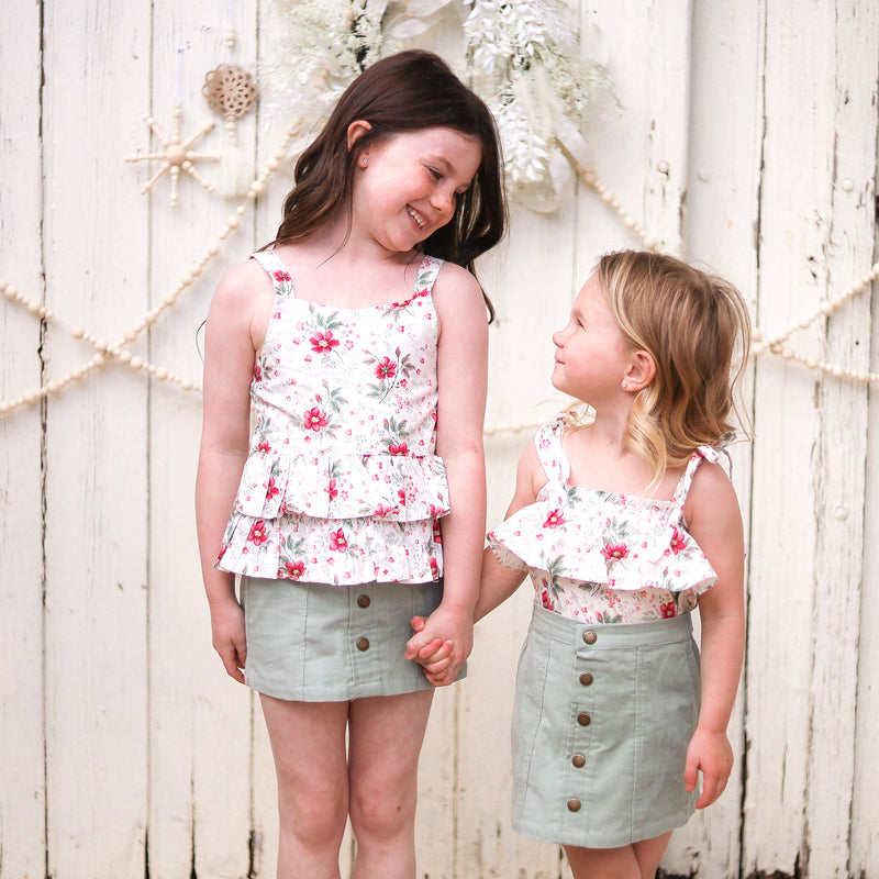 Cord Skirt - Sage