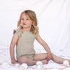 Muslin Button Romper - Sage