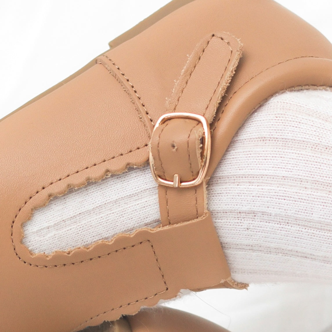 T-Bar Shoes - Tan