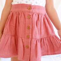 Muslin Ruffle Button Skirt - Tuscany