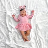 Cozy LS Tutu Dress - Rosewater