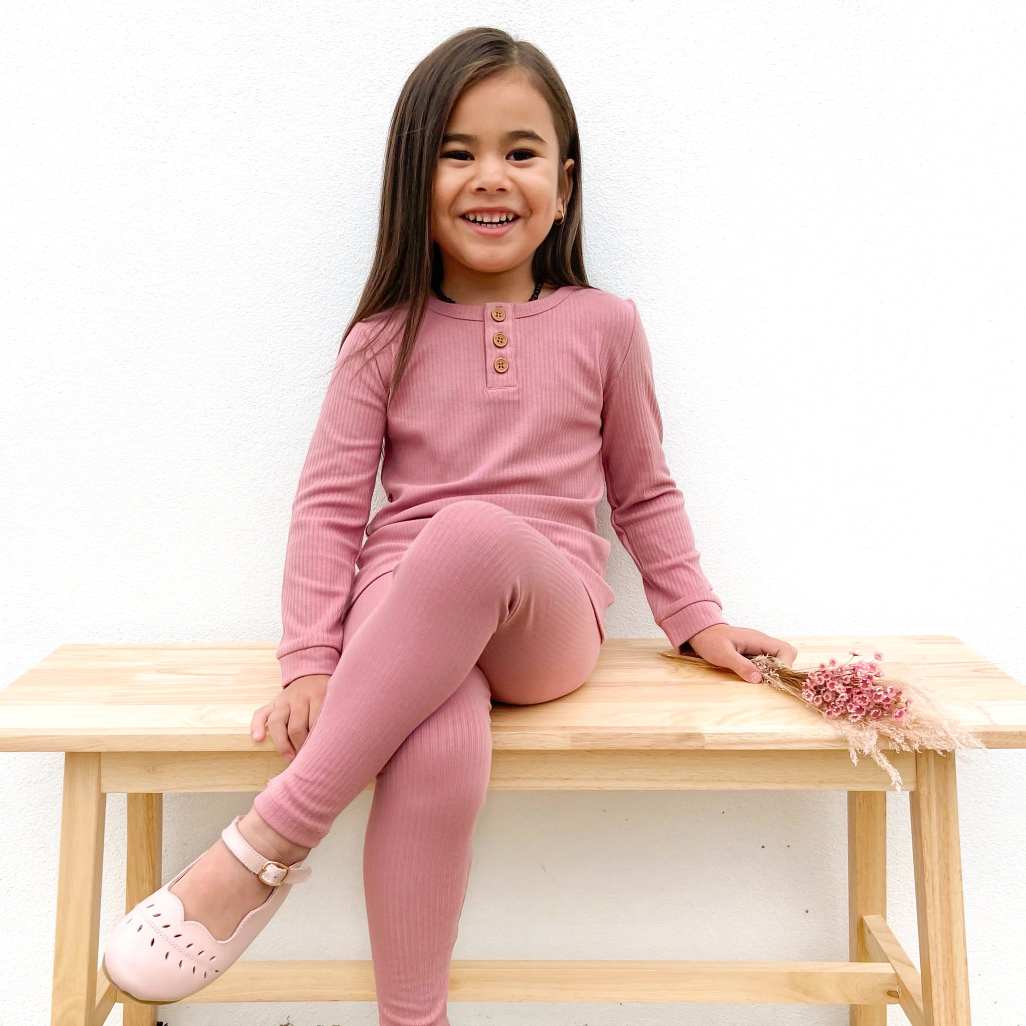 Cozy Long Sleeve Bodysuit/Top - Twilight Mauve