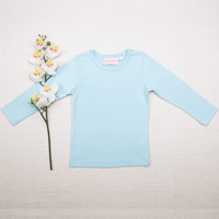 Long Sleeve Basic Unisex Top - Baby Blue