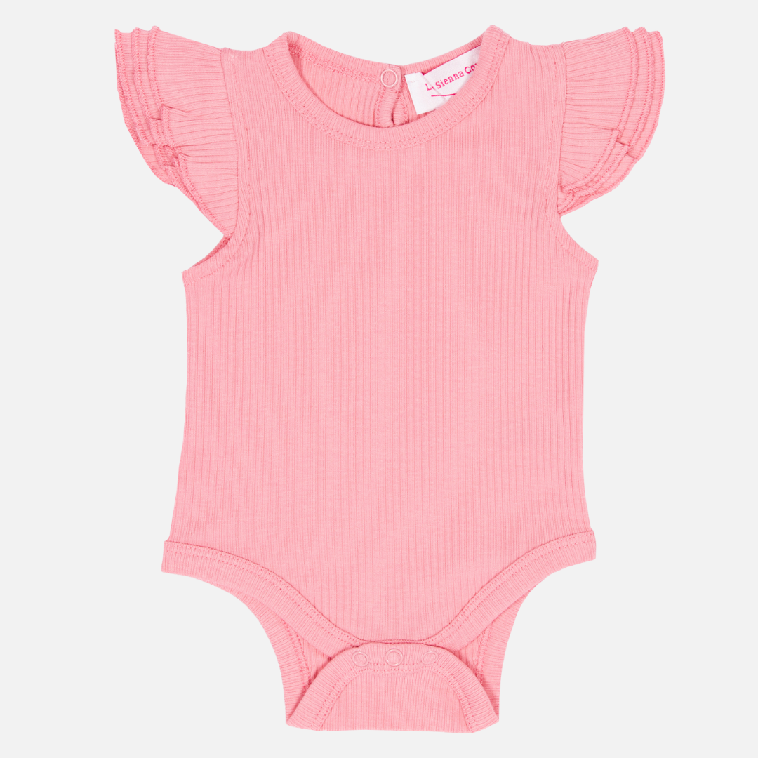 Cozy Short Sleeve Flutter - Seashell Pink