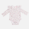 Floral Long Sleeve Flutter - Auriella