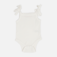 Cozy Vintage Tie-Up Singlet - Coconut Milk