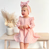 Muslin Ruffle Dress - Vintage Pink