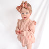 Muslin LS Bubble Romper - Vintage Pink