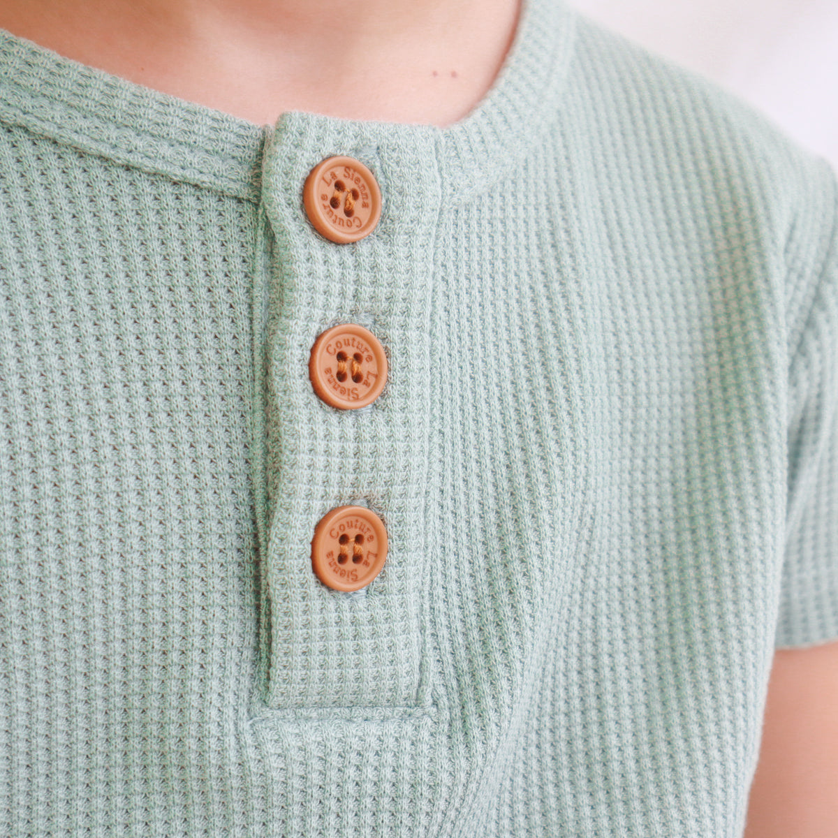 Basic Waffle Tee - Seafoam