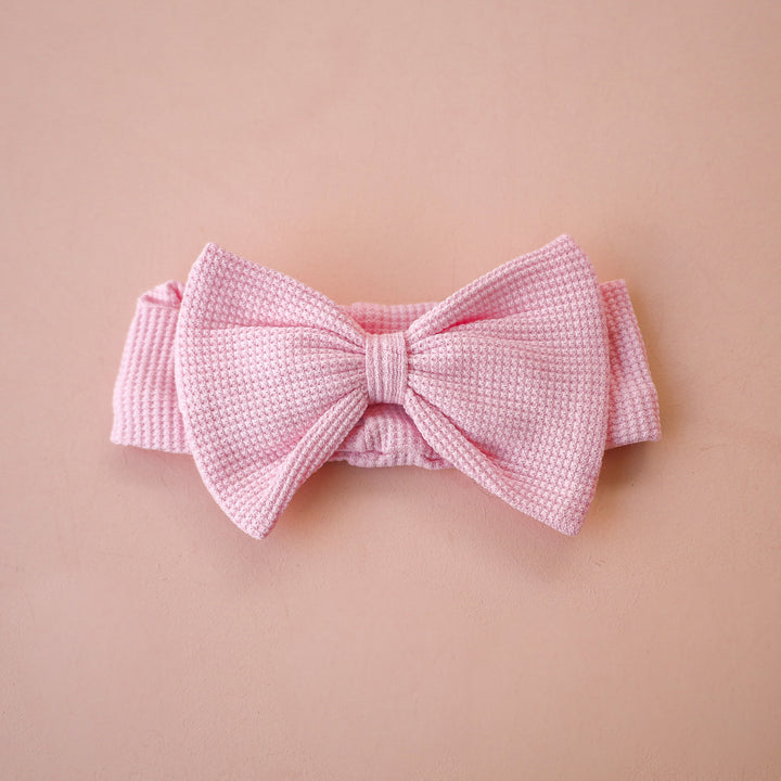 Waffle Stretchy Bow Headband
