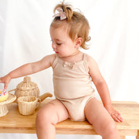 Dainty Waffle Singlet - Oatmeal