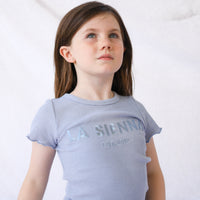 Logo Waffle Tee - Blue Mist