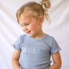 Logo Waffle Tee - Blue Mist