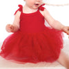 Tie Up Waffle Tutu Dress - Red