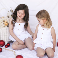 Coco Button Top - White Noella
