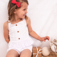 Coco Button Top - White Noella